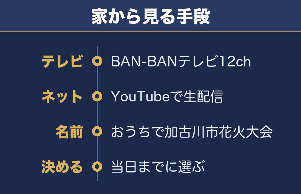 加古川花火大会2026はテレビとYouTubeで生中継される