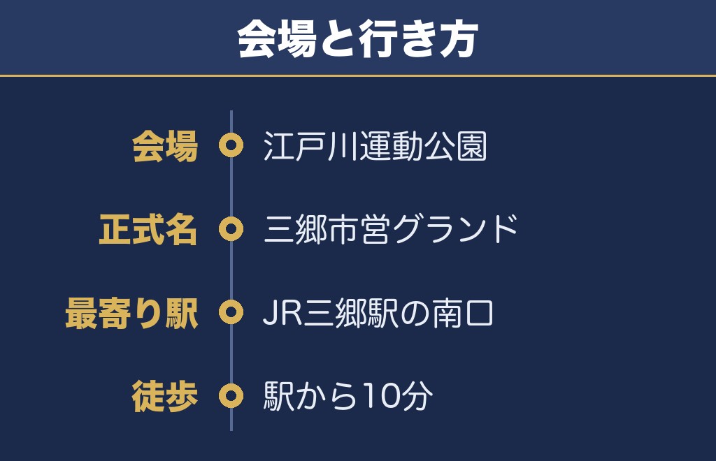 三郷花火大会2026の会場は江戸川運動公園