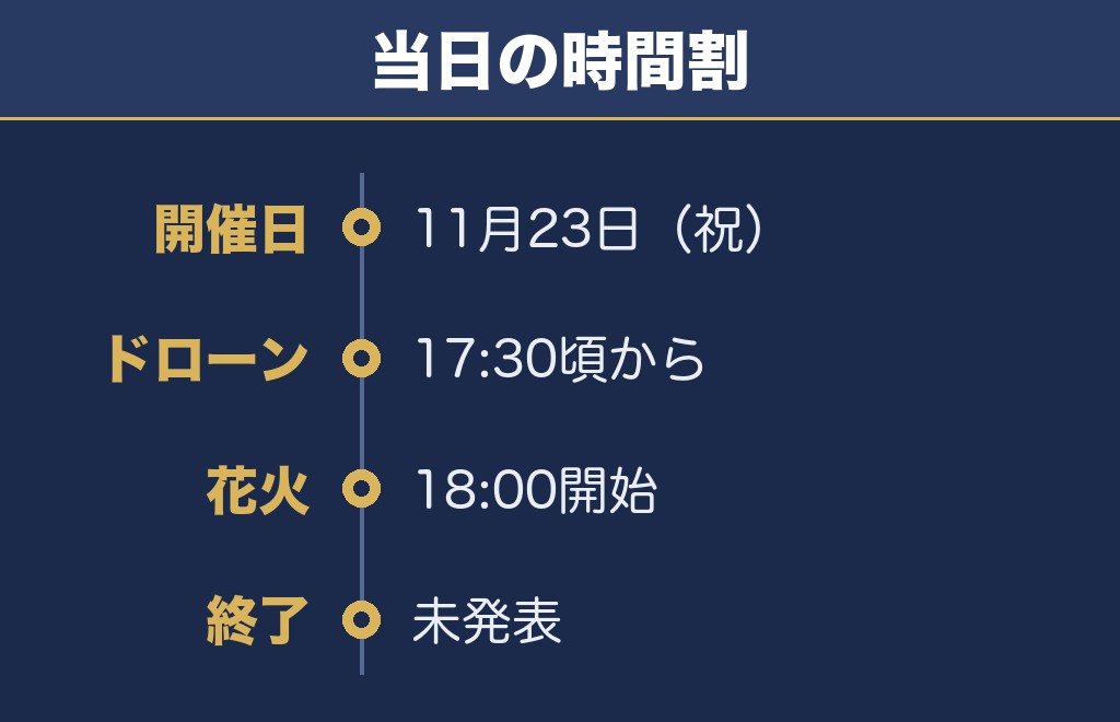 長野えびす講煙火大会2026の日程は11月23日！打上げは18時から