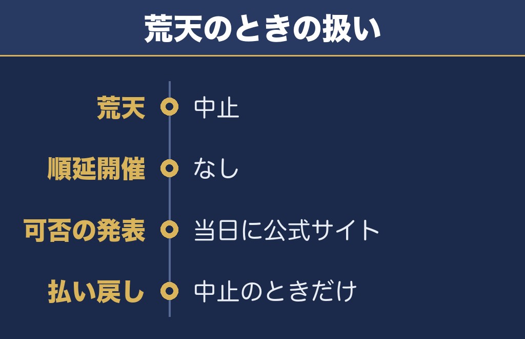 板橋花火大会は荒天中止で順延なし