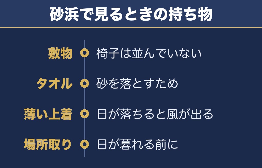 三浦海岸納涼まつり花火大会2027を見るときの持ち物と場所取り
