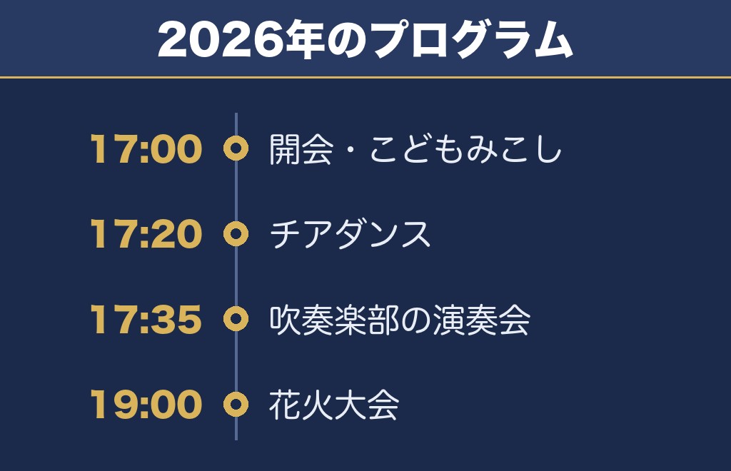 新田まつり花火大会は17時から始まるまつりの一部